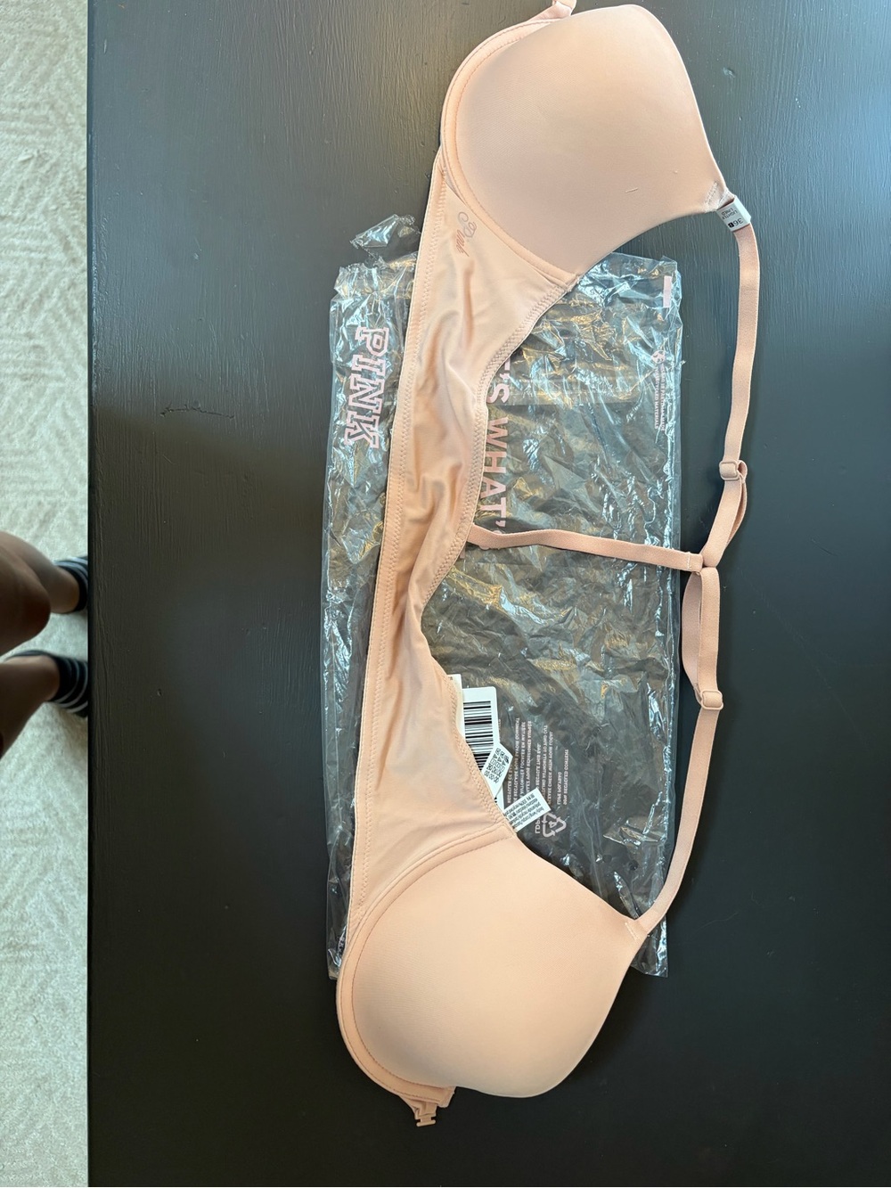 PINK Victoria's Secret Light Pink T-Shirt Bra Racerback 36B NWT